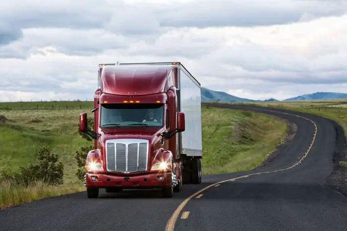 truck on a highway